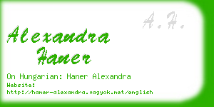 alexandra haner business card